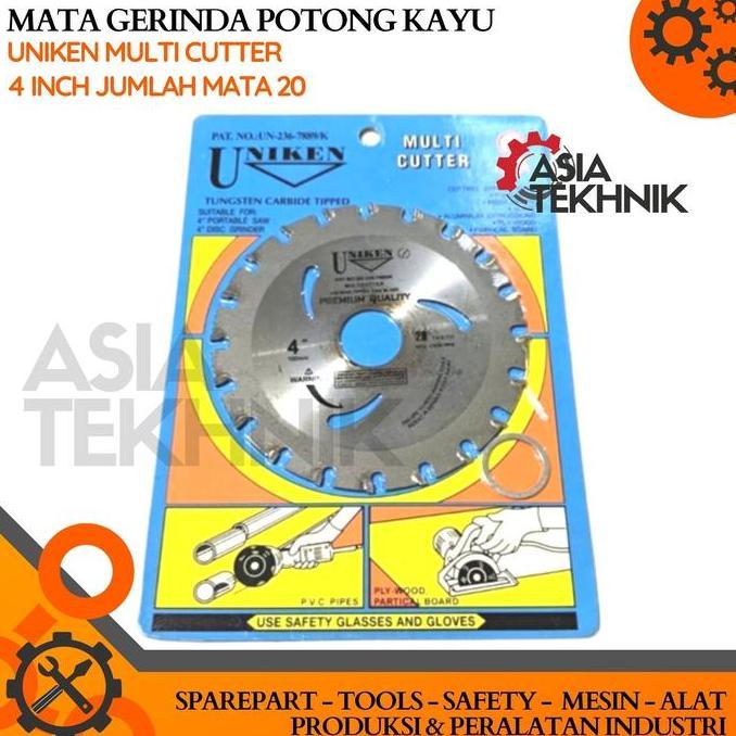 Mata Gerinda Potong Kayu UNIKEN Multi Cutter 4 Inch Jumlah Mata 20