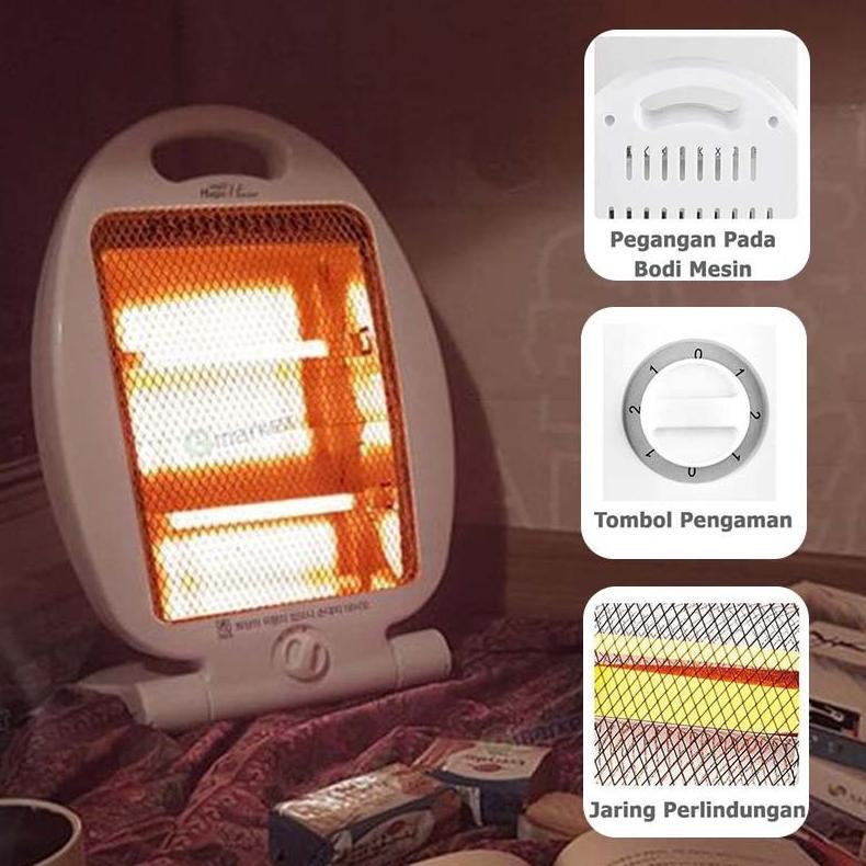 220v Penghangat Portable Alat Pemanas Ruangan Heater Pemanas Ruangan Lampu Pemanas Ruangan Portable 