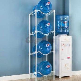 STORA Rak Galon 4 Tingkat 34x40x132 Cm - Putih