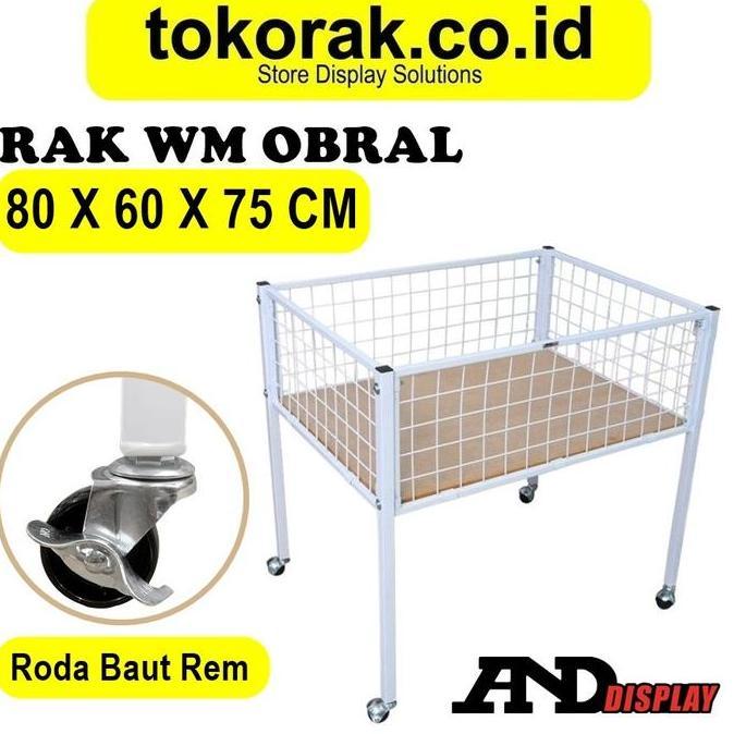 RAK OBRAL WIREMESH 60*80 CM BOX WAGON KERANJANG SERBAGUNA ANDDISPLAY