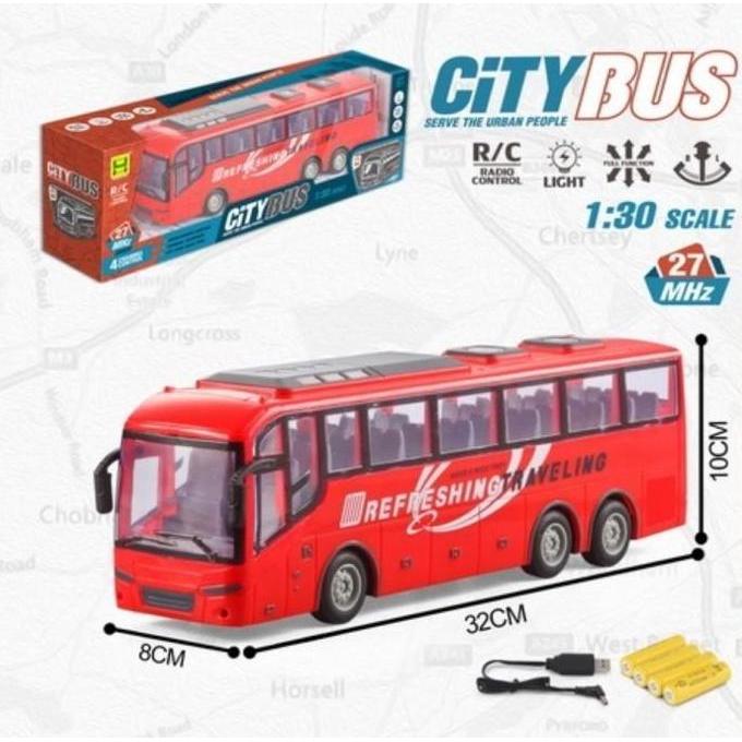 Mainan Mobil Remot Control RC Bus rc bis diecast bis kota busway murah Baterai Remote Asli