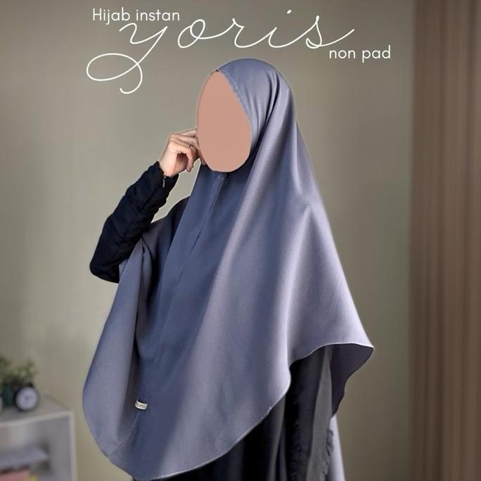 yoris khimar cutting U mahzhuuzh Kerudung bergo Pad nonpet Panjang Muslim Syari Jilbab Instan Layer 