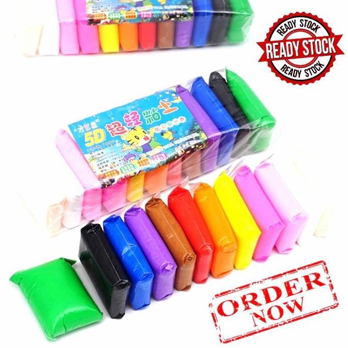 mainan anak slime kley isi 12pcs