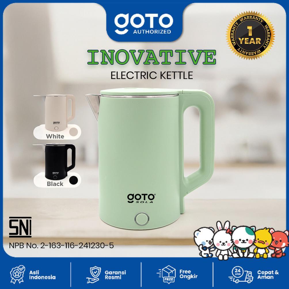 Goto Electric Kettle Sola Teko Listrik Pemanas Air Stainless Steel