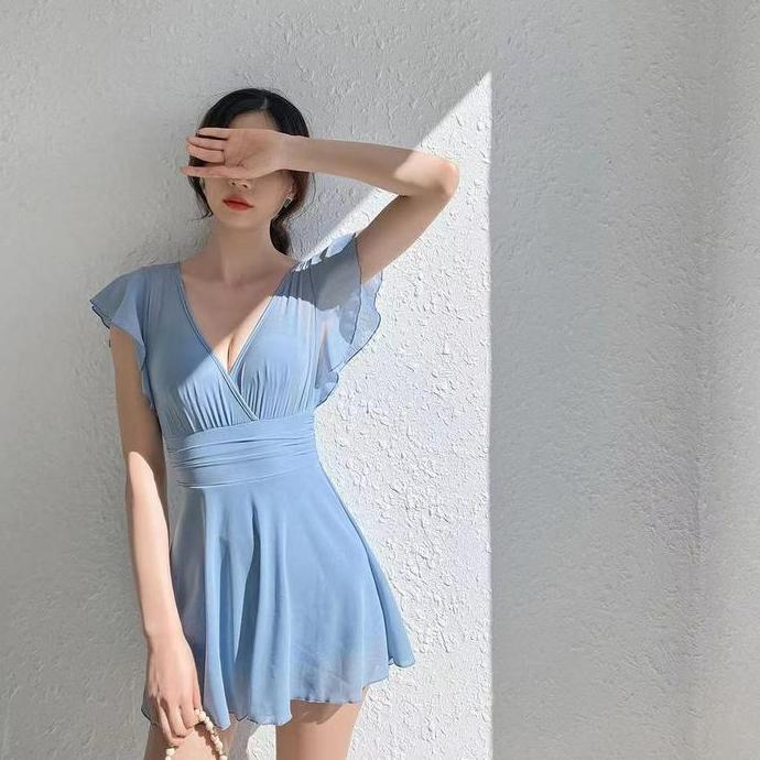 SAMANTHA swimdress one piece woman premium / swimskirt one piece / baju renang wanita / korean swimw