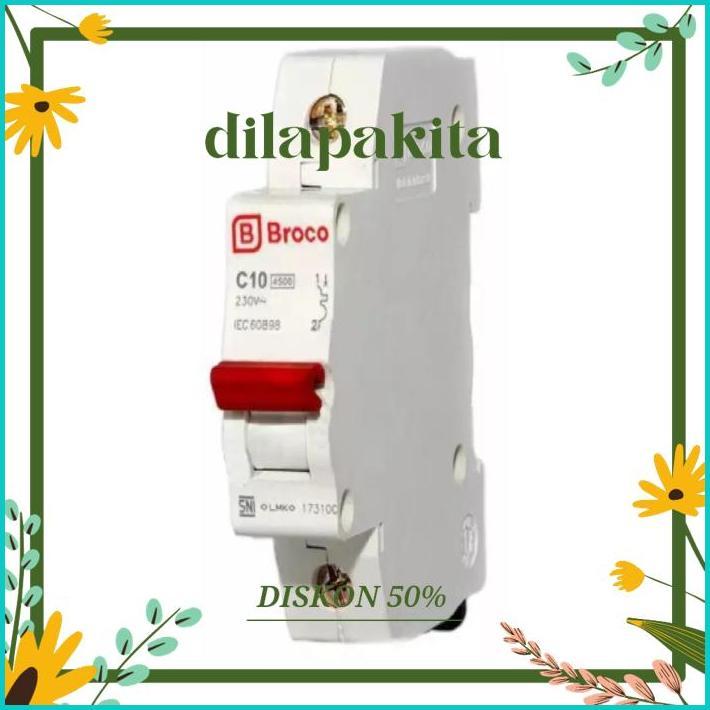 VD08 MCB Broco 1Phase 10A / Broco Mcb 10A Termurah
