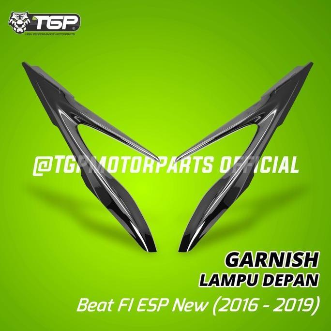 GARNISH LAMPU DEPAN BEAT FI ESP 2016-2019 CW BEAT STREET BLACK CHROME TGP