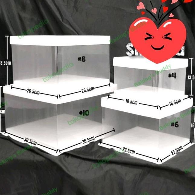 Mika Box Transparan Mika Kue Tinggi