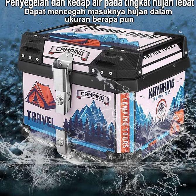 Anchi Ready stock45L Kapasitas Besar Tahan air Box Belakang Motor box motor Kotak penyimpanan MOTOR 