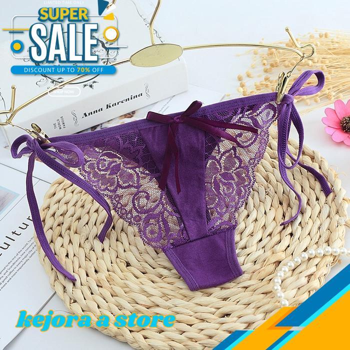 G STRING  CD CELANA DALAM TALI SAMPING LACE IMPORT MURAH C111 BY KEJORA STORE