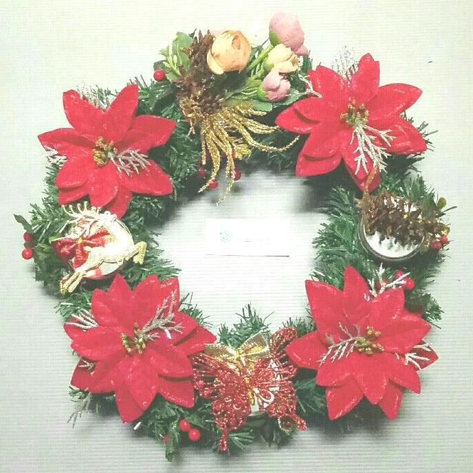 Handmade Christmas Wreath 2 in 1 Lingkaran Adven + Lingkaran Dekor