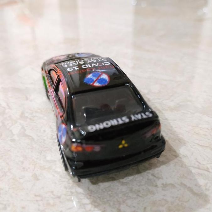 Hotwheels Lancer 2008 Custom ban Karet Dan Velg Covid19 Open Rivet