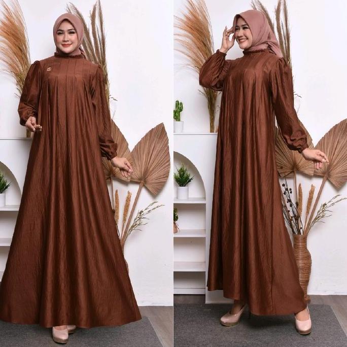 Gamis Pesta Silk Sutra Premium Dress Kondangan Terlaris Gamis Standar Jumbo Muslim Wanita Mewah Terl