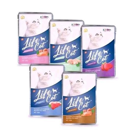 TERBARU - Life Cat Pouch Adult Chicken Tuna - Salmon & Kitten Tuna Chicken Salmon 85gr Makanan Kucin