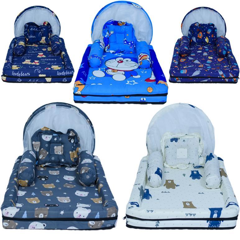 kasur bayi set kelambu perlengkapan bayi tempat tidur bayi peralatan bayi baru lahir