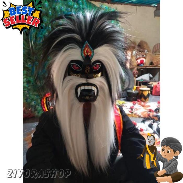 Topeng Bujang Ganong Topeng Ganongan Ponorogo Topeng  Hitam [Br 1111]