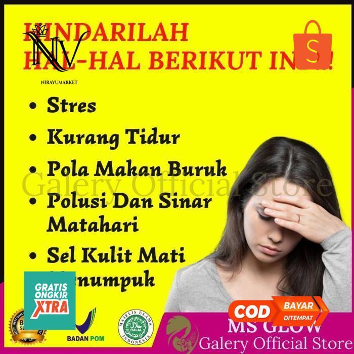 aq-54 MS GLOW ORIGINAL PAKET WHITENING KRIM CREAM PAGI PERAWATAN PEMUTIH WAJAH REMAJA WANITA SKINCAR