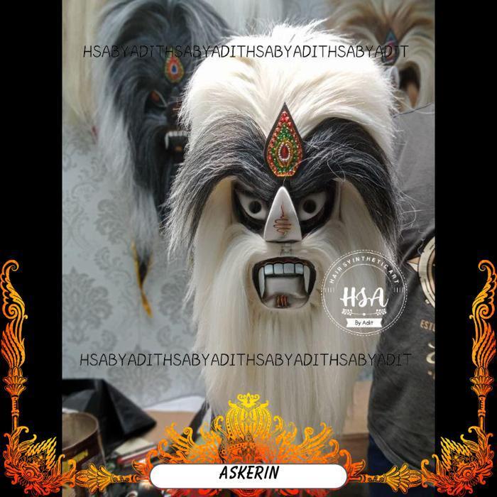 Topeng Ganongan/Bujang Ganong Rambut Putih [Br 1111]