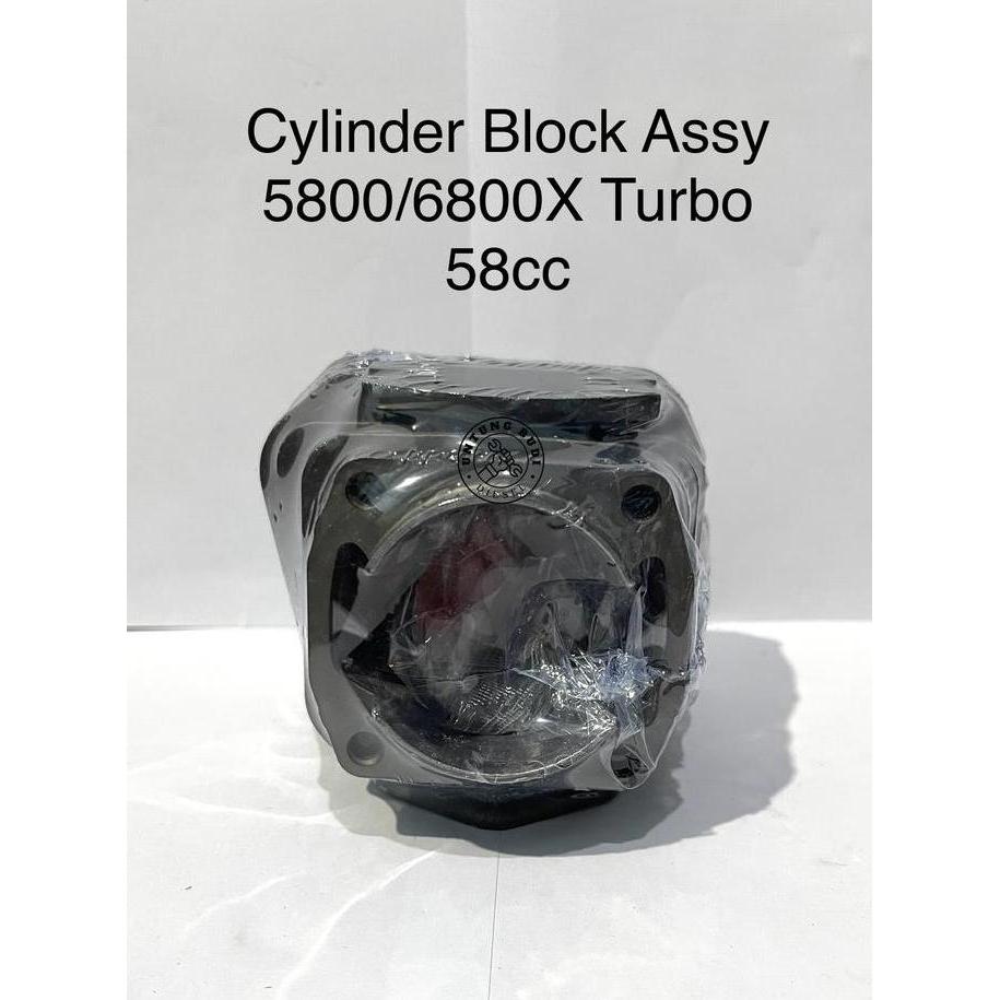 Cylinder Block 5800 ProQuip 6800X Turbo 45.2mm Poring Buring Blok 58cc Chainsaw Gergaji Mesin Senso 