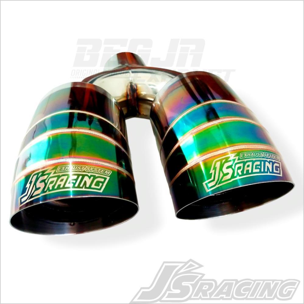 KNALPOT MOBIL JS RACING CABANG SUARA BASS ULEM BASS PADAT UNIVERSAL MOBIL