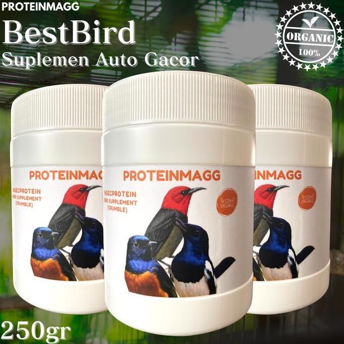 TERMURAH - Proteinmagg Suplemen Protein Untuk Burung 250 gr Extra kicau Gacor