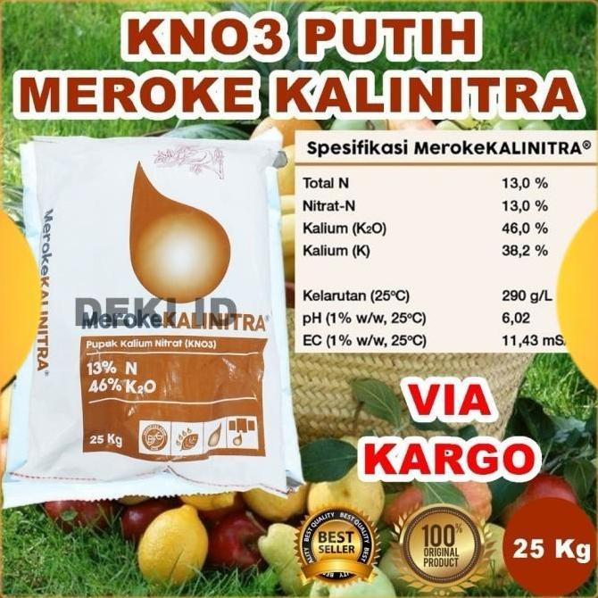 Promo Kalinitra Meroke 25 Kg Via Kargo Pupuk KNO3 Putih Kemasan Pabrik Nutrisi Generatif Tanaman Ang