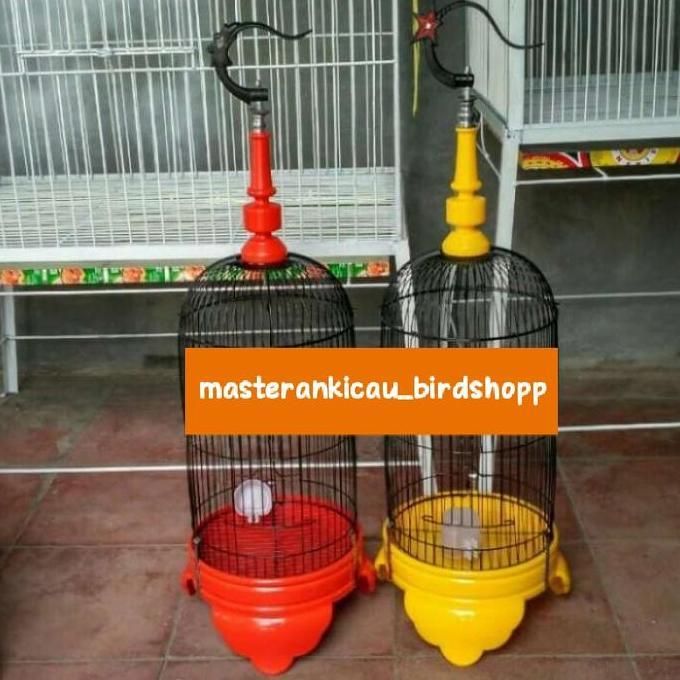 TERBARU - sangkar kandang besi bulat pleci fullsett mewah istimewa