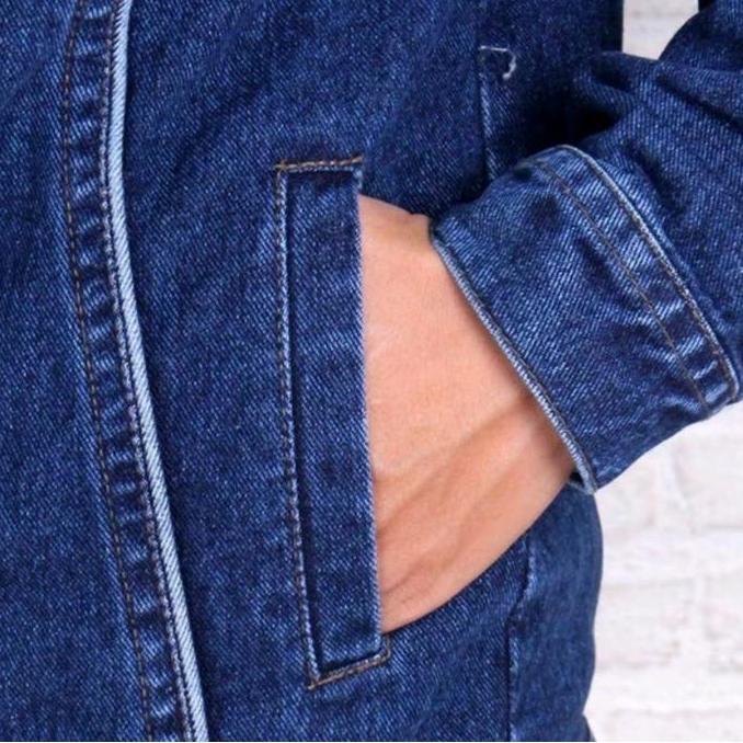 Jaket Jeans Pria Resleting Or Zipper Denim For Men Keren Bahan Denim Tebal 12 Ons Gress.Id