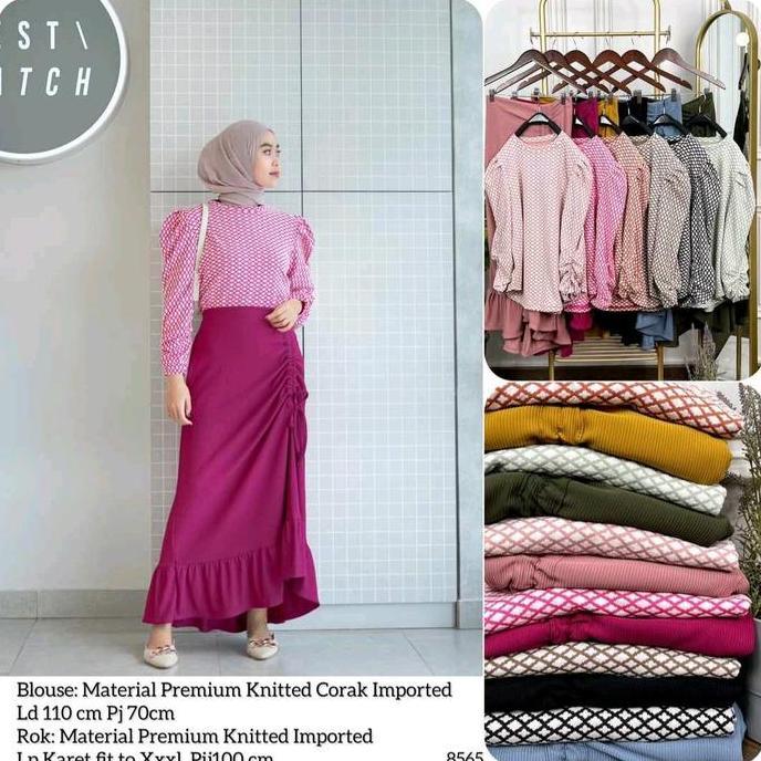 set rok marabella knit Setelan Wanita Muslim