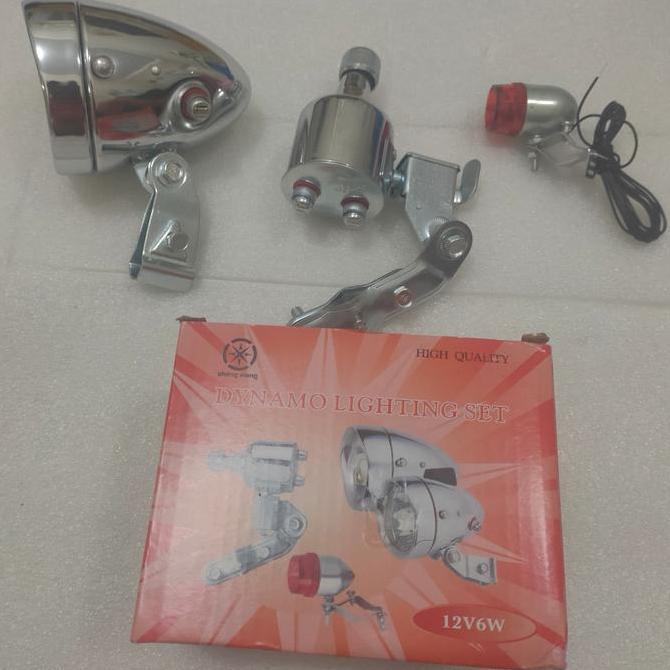 BEBAS ONGKIR - set lampu dinamo sepeda onthel - ontel - jengki