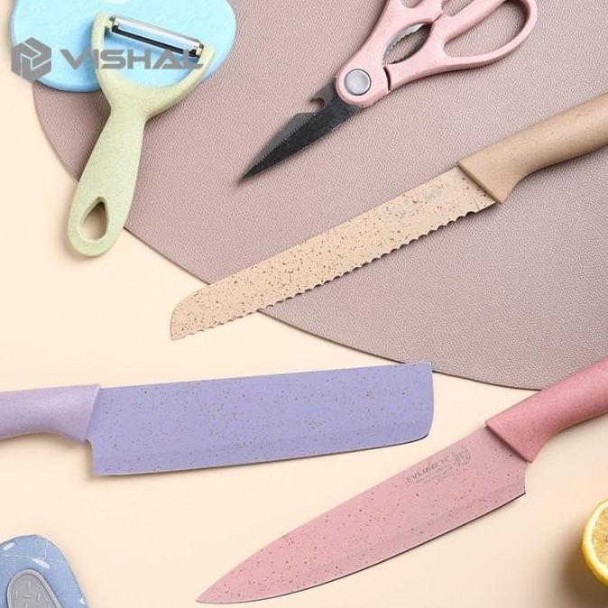 6IN1 Set EVCRIERH Stainless Dilapis Anti Lengket/Peralatan Masak