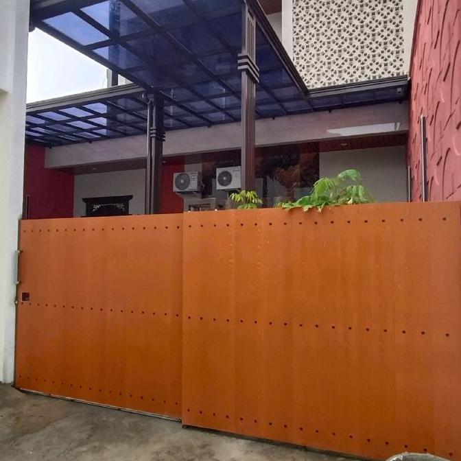 Pintu Pagar / Gerbang Dorong | Gerbang Dorong Besi Minimalis  |