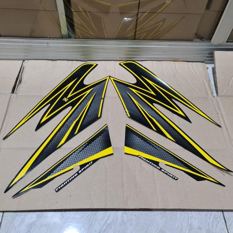 Striping stiker tengki rx king 2003 custom kuning