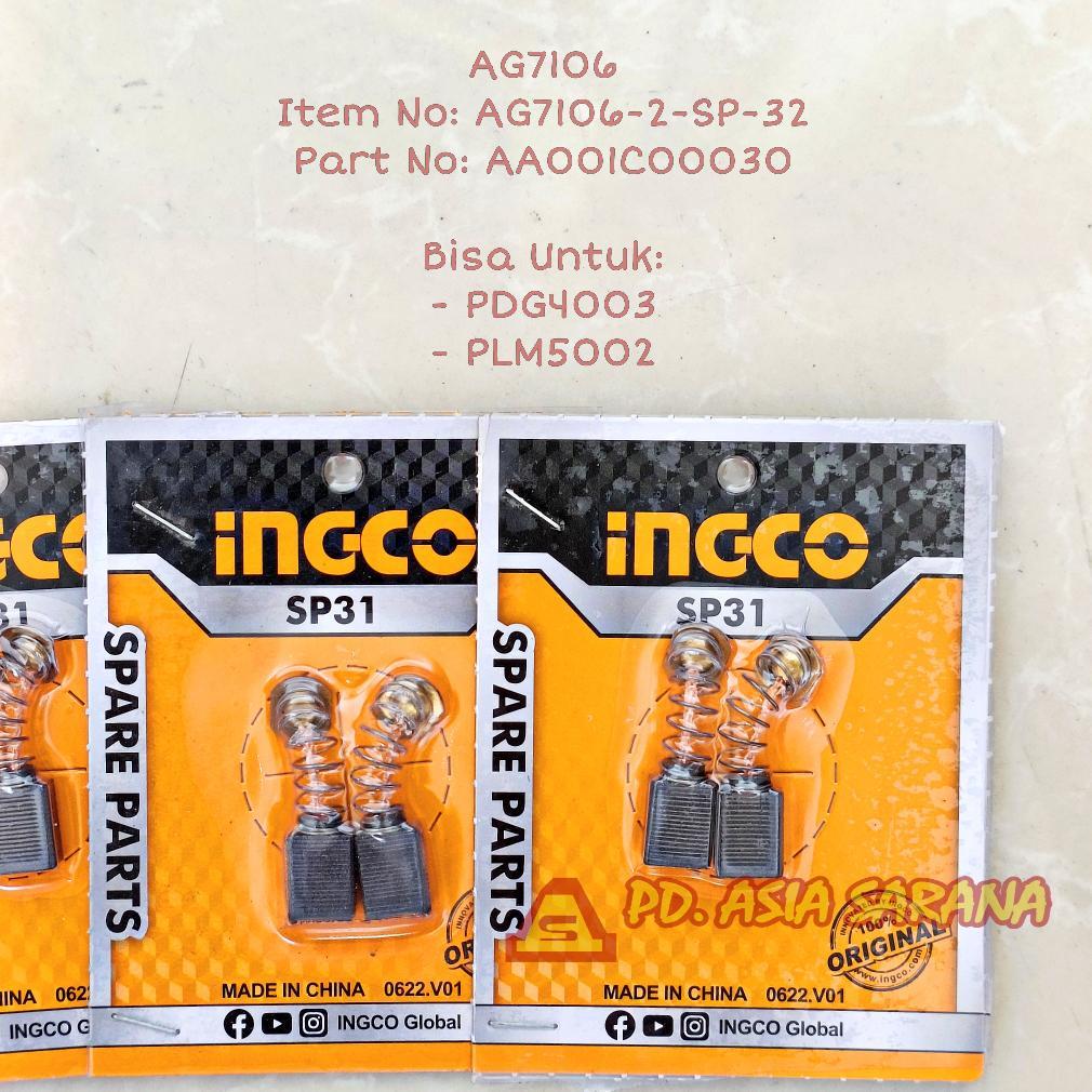 Carbon Brush Gerinda 4" INGCO AG7106-2-SP-32 Arang Mesin AA001C00030