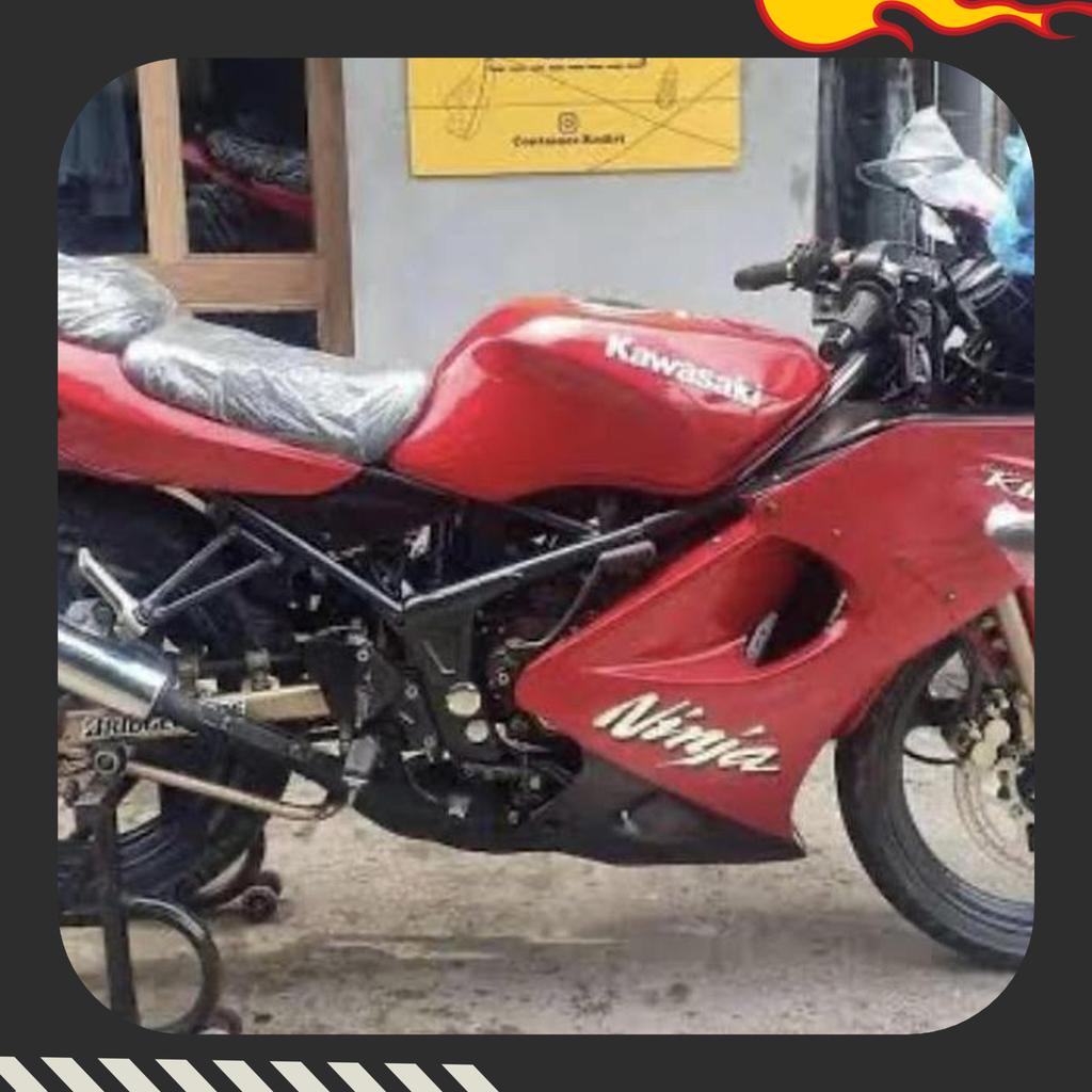 Stiker Striping Ninja Rr 150 Old Cbu Merah Maroon Metalic Ori Kawasaki