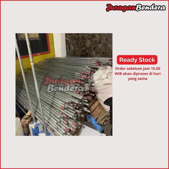 Spesial Tiang Bendera Rumah 3 Meter + Bendera Merah Putih Rumah