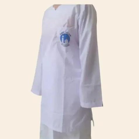 Shandys Uniform I Seragam sekolah SMP al azhar model tunik Putih I Baju kurung tunik Wanita lengan P