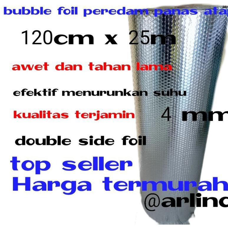 Aluminium bubble foil double side peredam panas atap insulasi atap