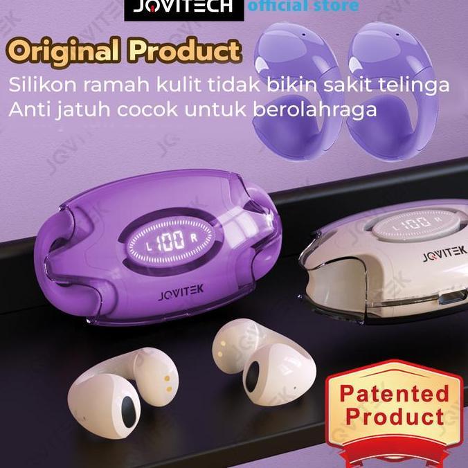 Jovitech EP28 Ear Clip Wireless Headset Bluetooth EP28 LED Display Smart Touch Long Life Battery Cal