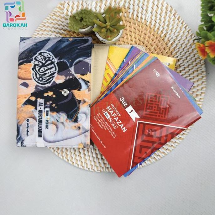 Alquran Mujazza PerJuz A6 Tanpa Terjemahan 8 Blok Warna Full Lengkap Per 30 Juz Alqosbah Satin