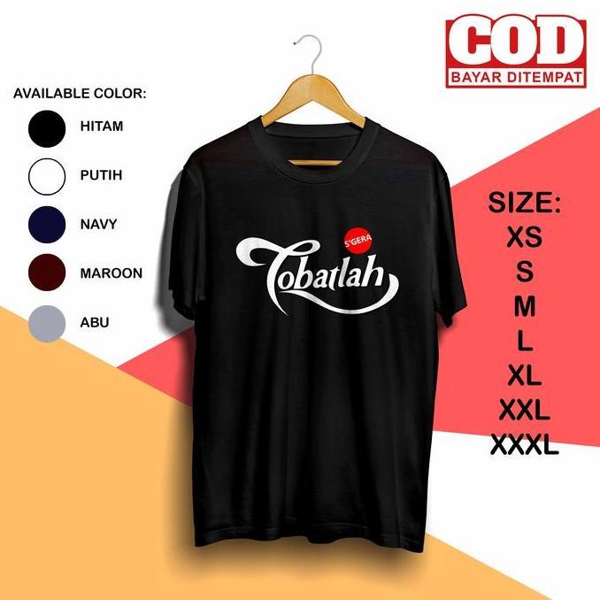 KAOS GAMBAR & KATA LUCU | KAOS NONGKRONG | ATASAN PRIA | KAOS LOGO PLESETAN | TOBATLAH