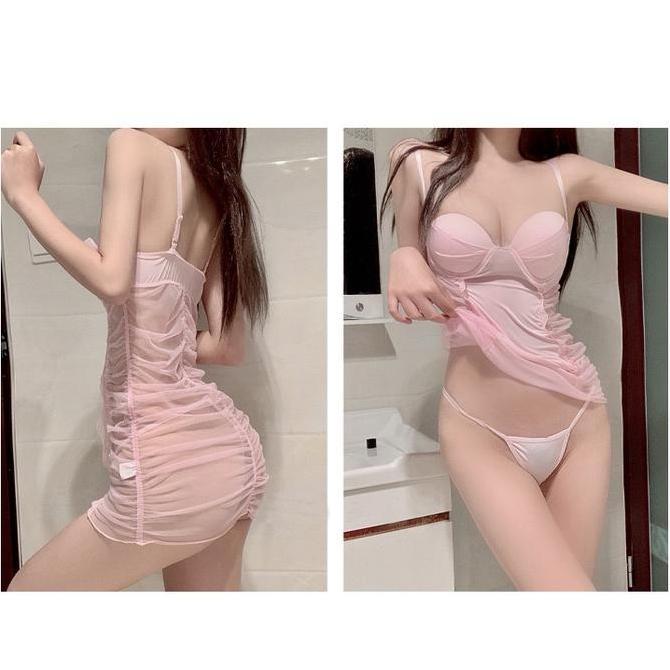 Lingerie Wanita Sexy Baju tidur Rok Suspender ketat Rok Mini A5100