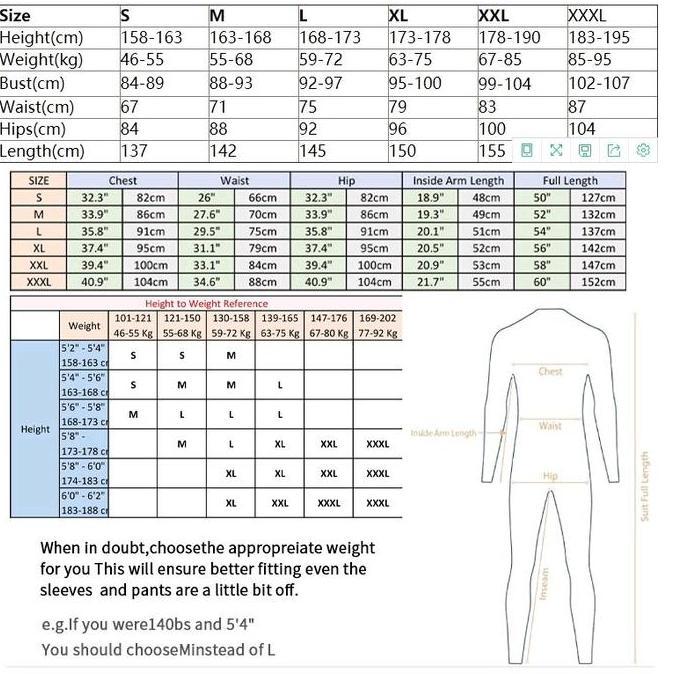 Wetsuit Hisea 1.5Mm Yamamoto Open-Cell Wetsuit Anti-Jellyfish Pakaian Selam Pria Untuk Scuba Diving 