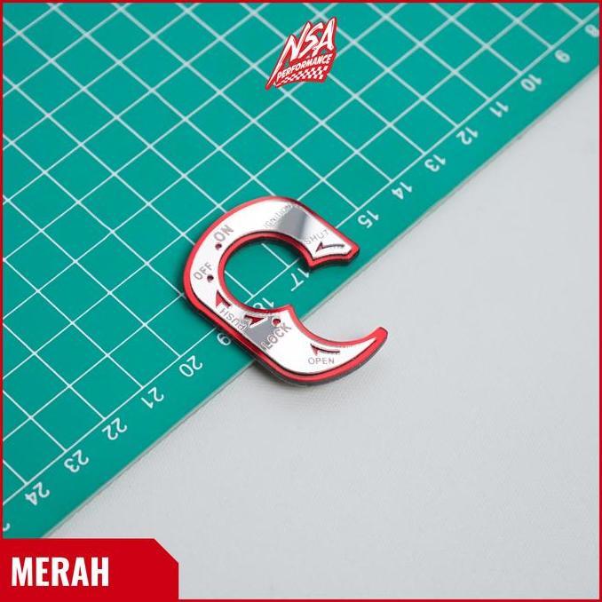 Promo NSA EMBLEM COVER KUNCI KONTAK MOTOR BEAT 2015 AKRILIK KUNCI KONTAK SET HONDA BEAT FI STARTER B