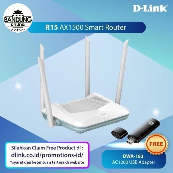 TERBARU - D-Link R15 EAGLE PRO AI AX1500 WiFi 6 Mesh Dual Band Smart Router