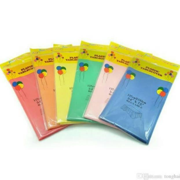 Promo Taplak Meja Plastik Polos / Plastic Table Cover Polos COD