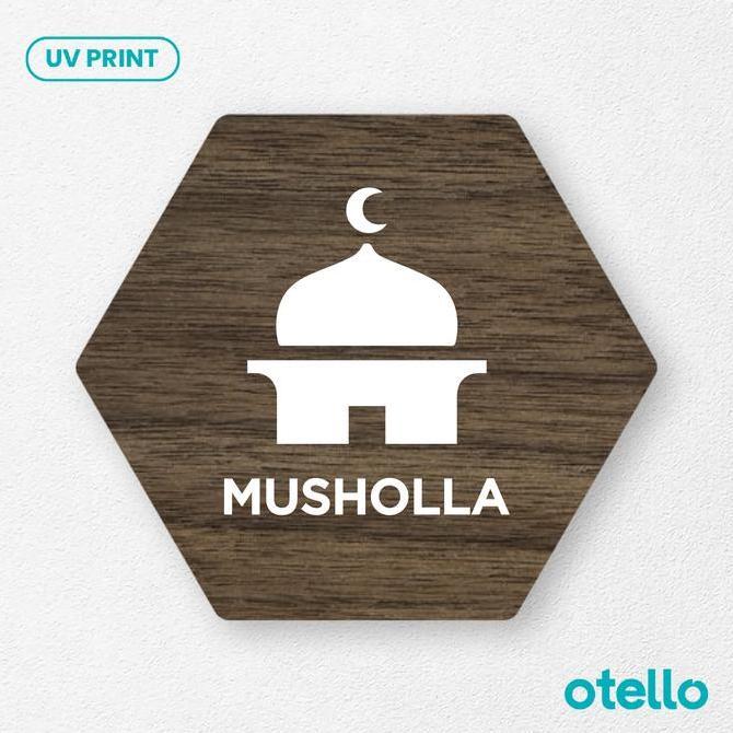 Promo Signage Musholla Sign Board Kayu Label Papan Nama Masjid Mushola Plang COD