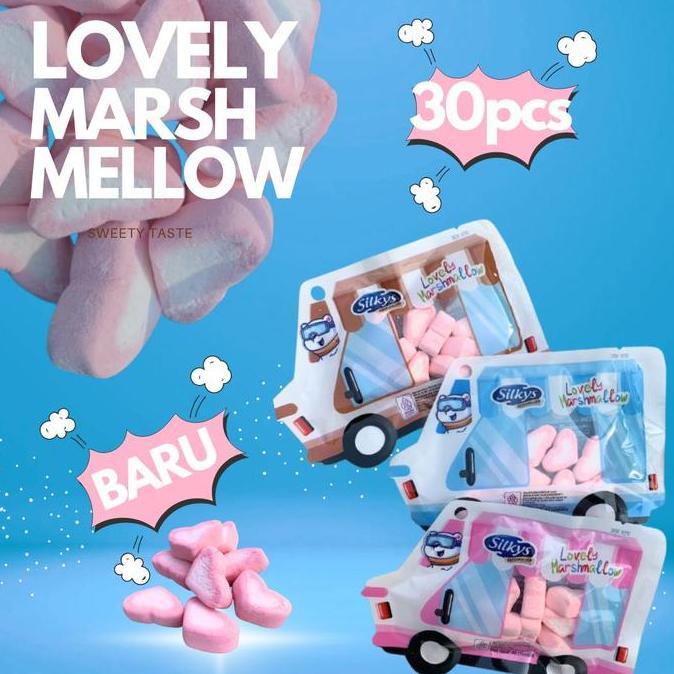 PAKET MARSHMALLOW KARAKTER BONEKA 30 PCS JAJANAN Marshmallow Karakter Lucu Bentuk SEMANGKA BEBEK LOV