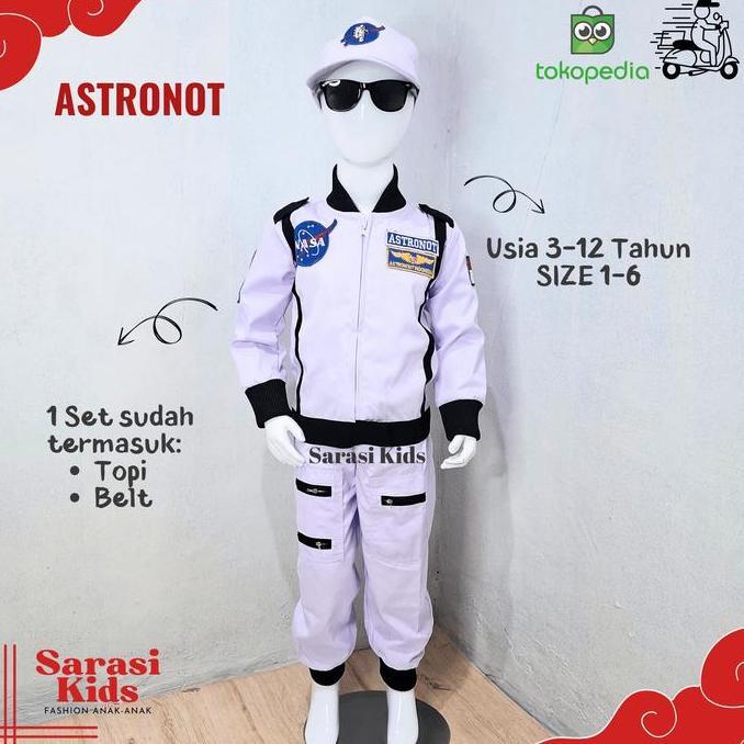 Baju astronot kostum astronot pakaian luar angkasa baju profesi anak
