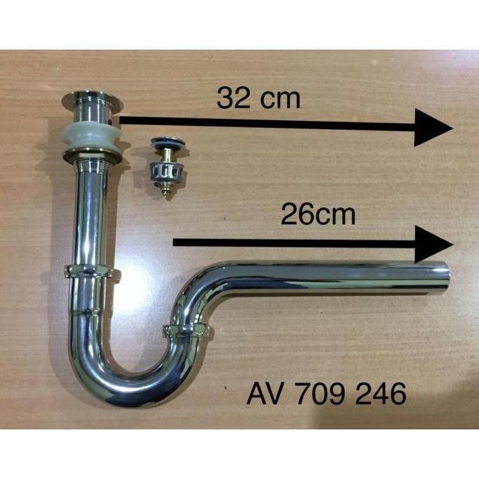 Sifon Leher Angsa Wastafel Pop Up / Avur Wastafel Bahan Kuningan